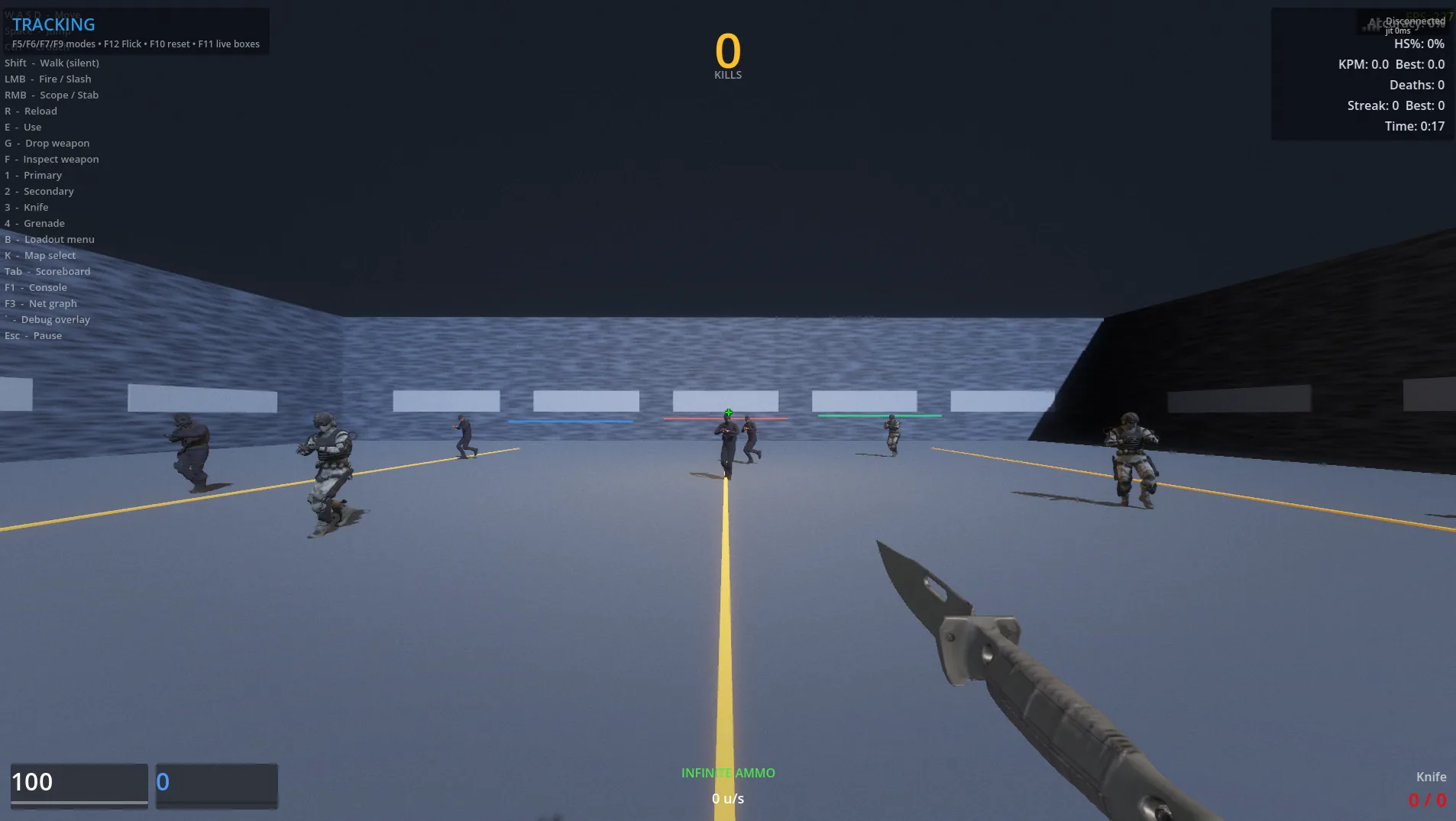Arena Zero — Shooting range traversal